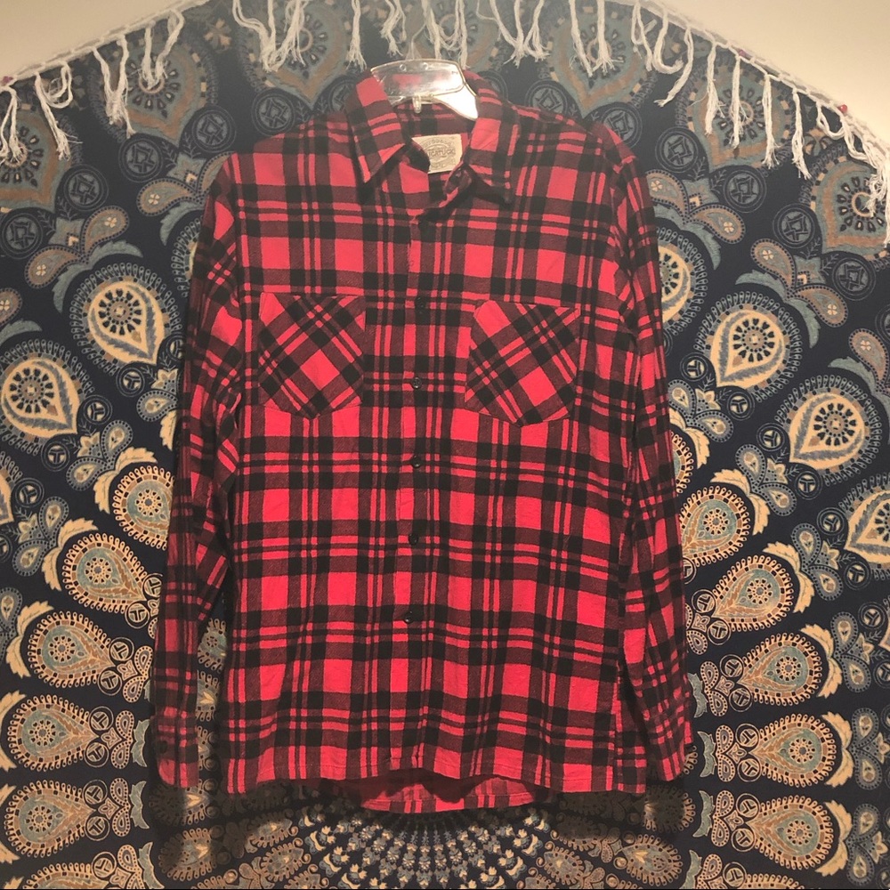 Red and Black Flannel Shirt